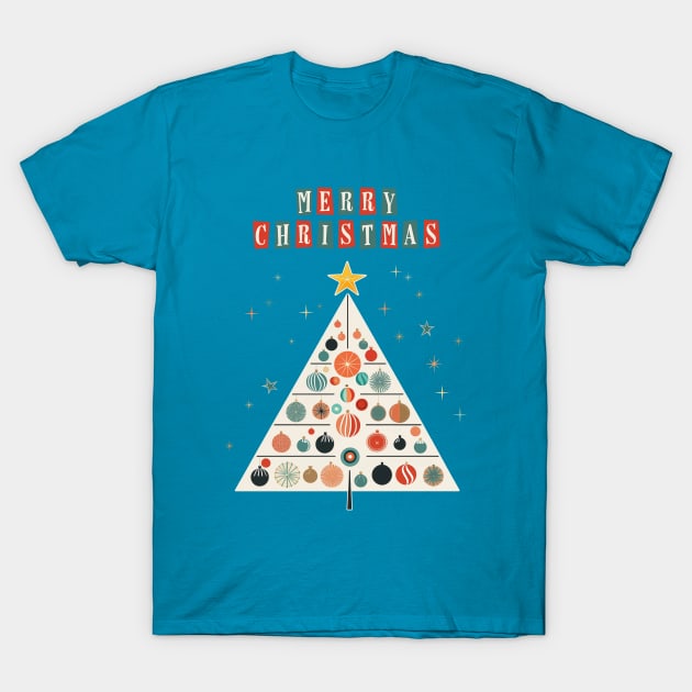 Mid-Century Modern Christmas Tree T-Shirt by Outpost 111